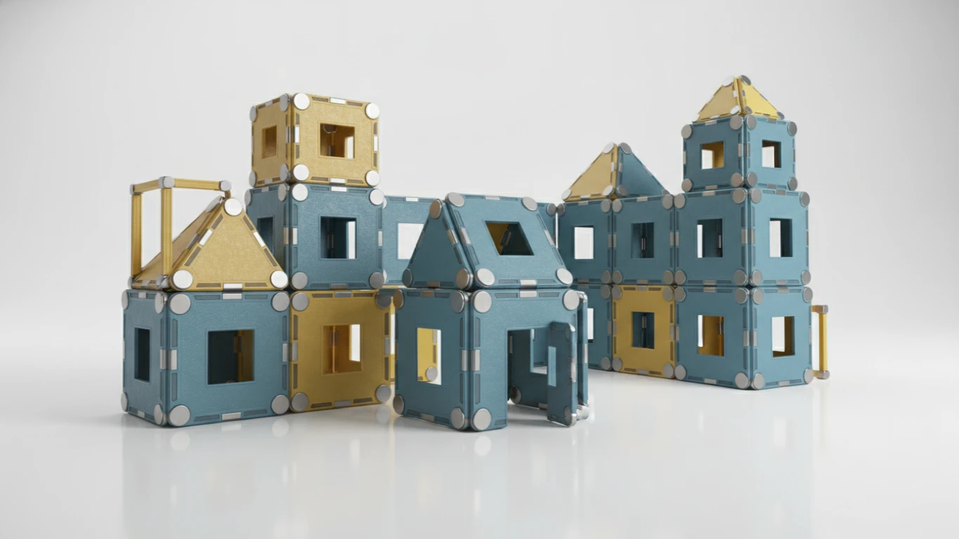 Modular Magnetic Fort Building Kit