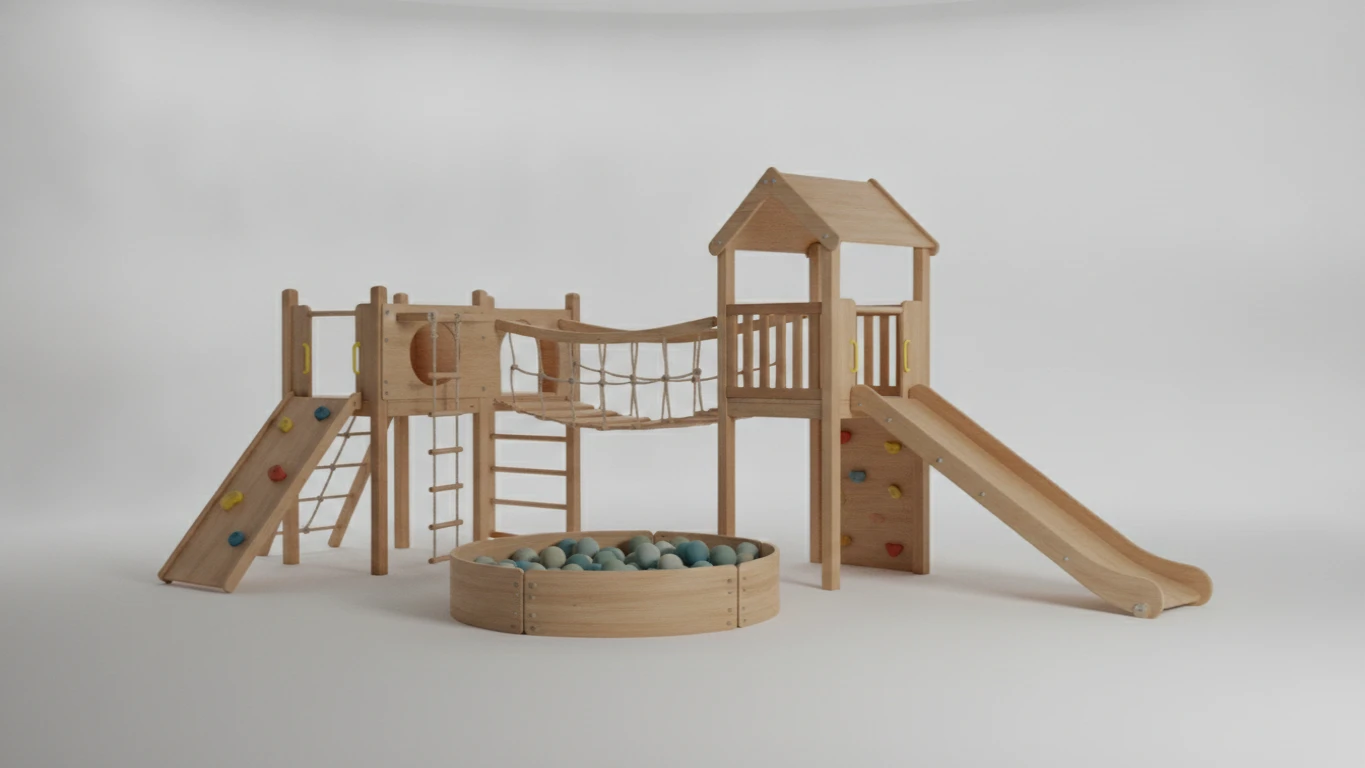 Modular Wooden Indoor Playground