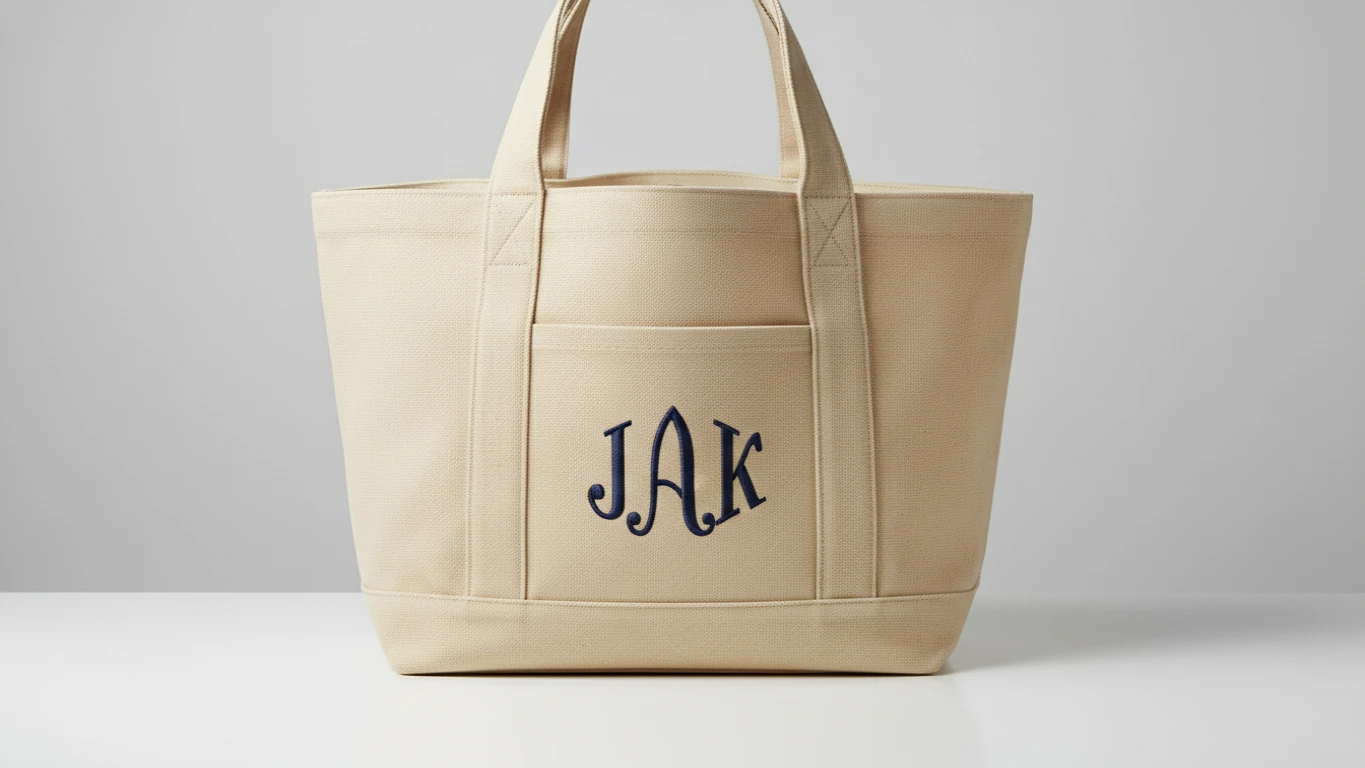 Monogrammed Heavyweight Canvas Tote