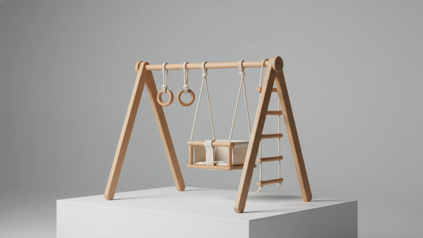 Montessori-Style Wooden Play Gym