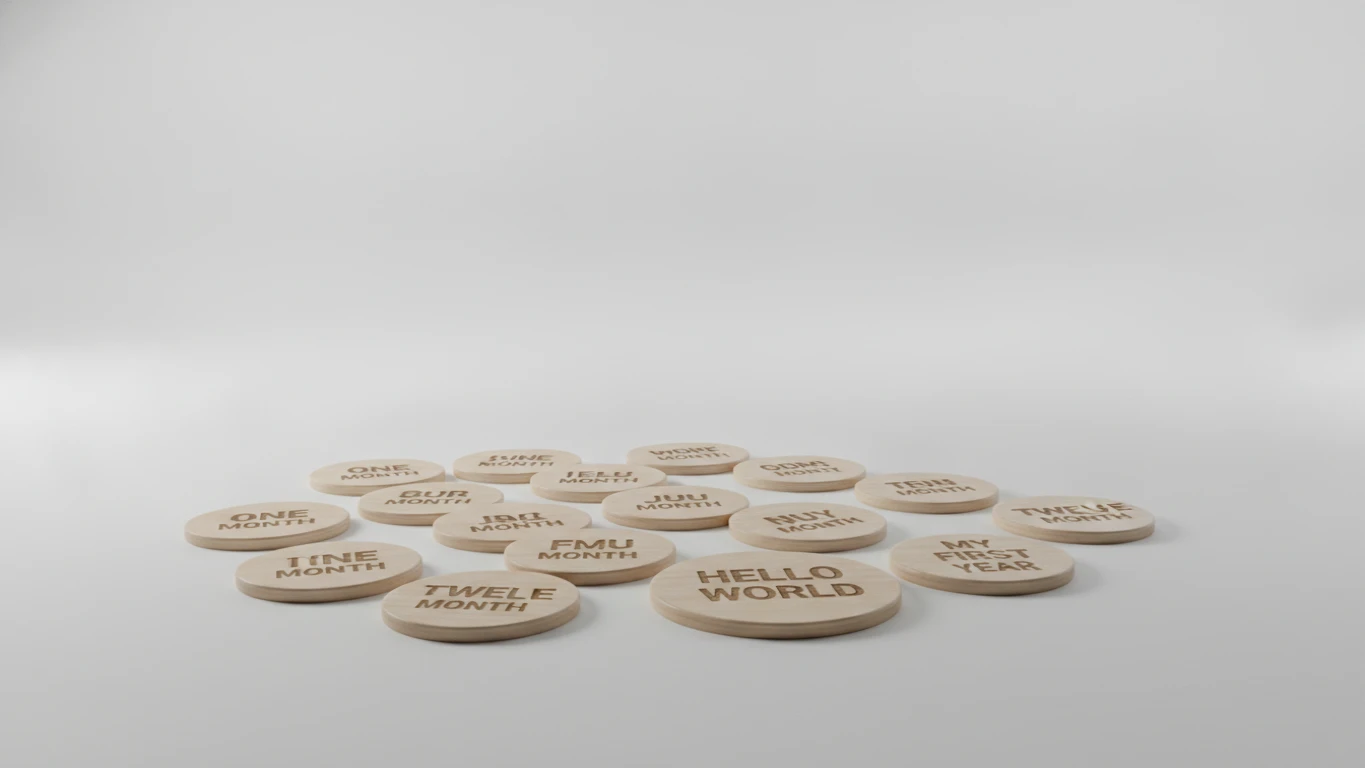 Monthly Milestone Wooden Prop Circles