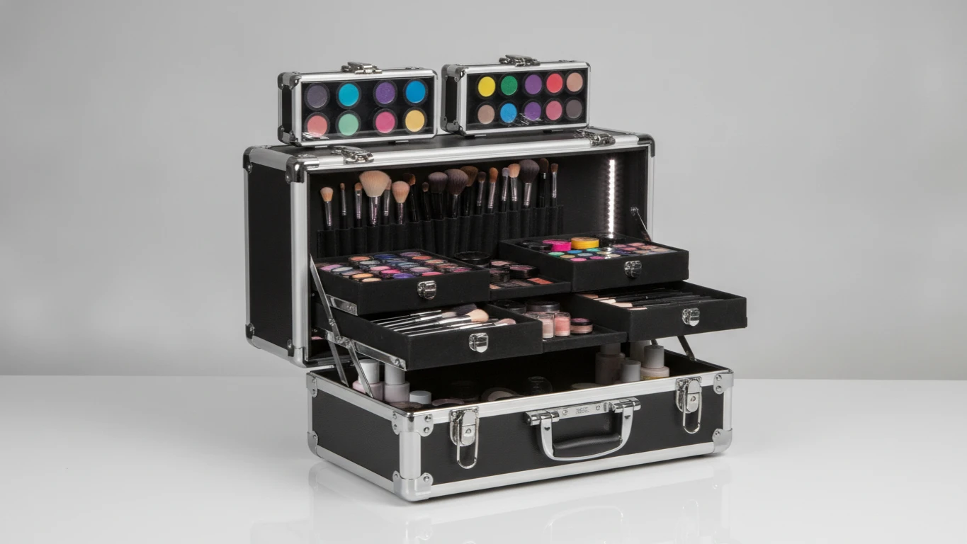 Multi-Compartment Stage Makeup Trunk