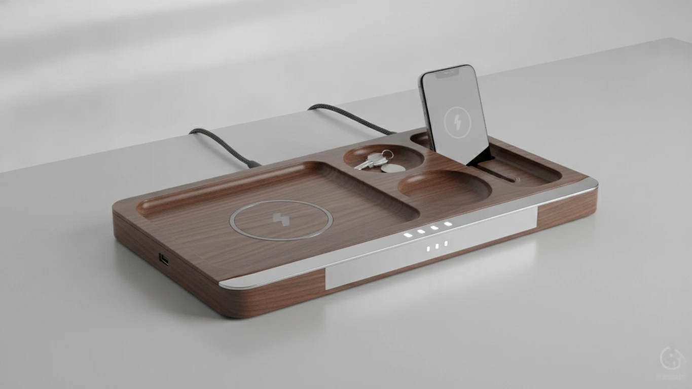 Multi-Device Wireless Charging Valet Tray