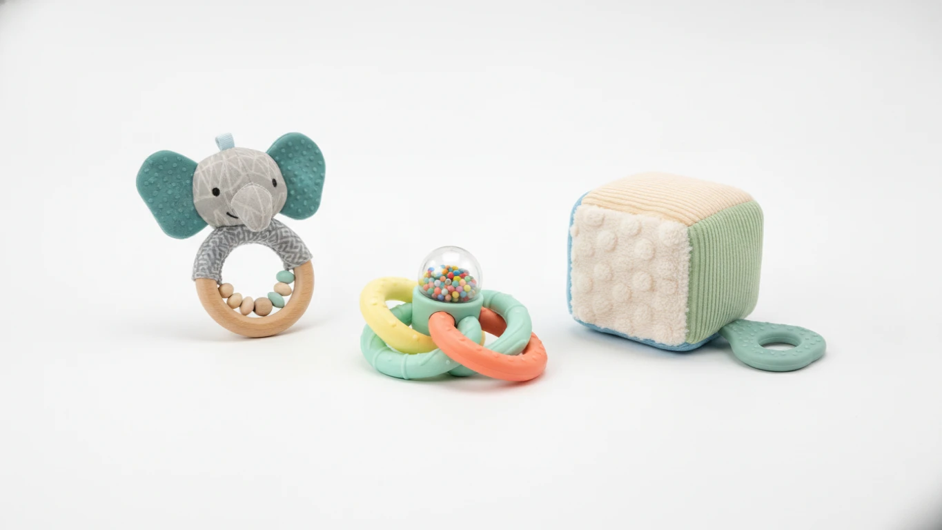 Multi-Texture Developmental Rattle Set