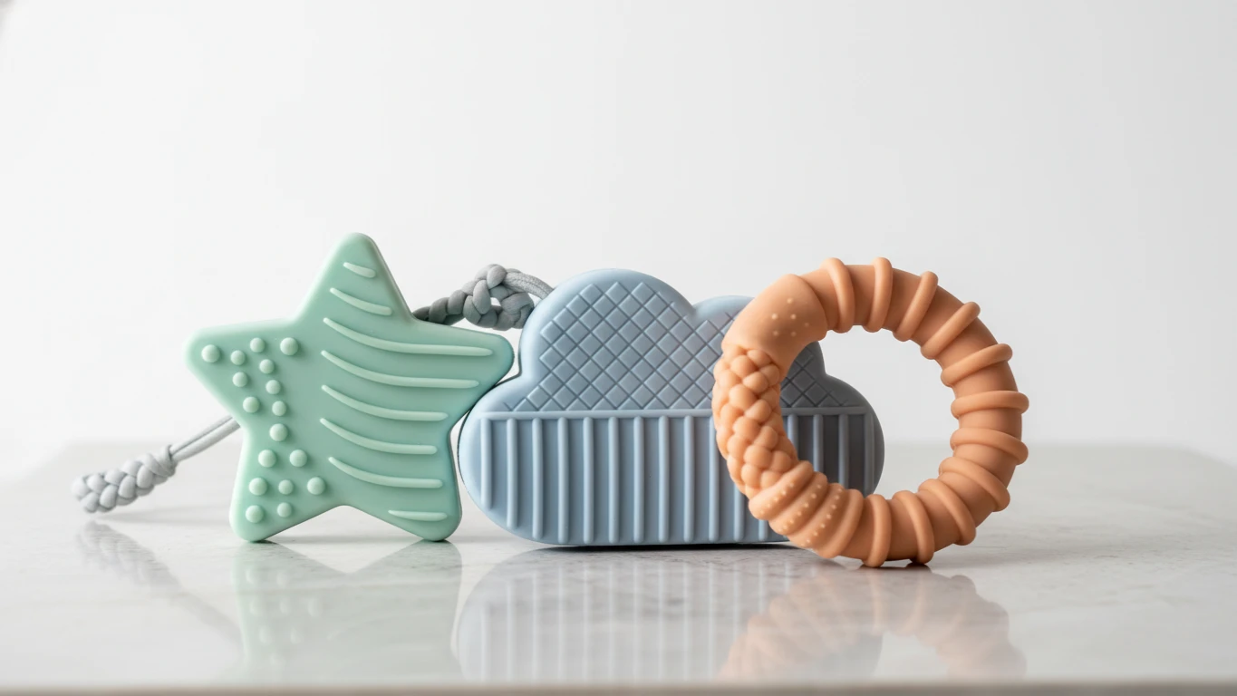 Multi-Textured Silicone Teether Set