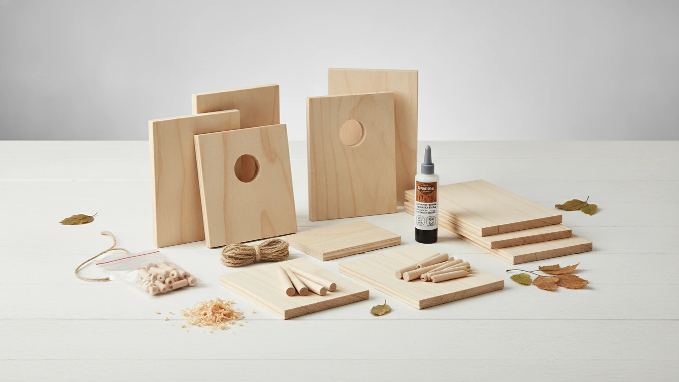 Natural Wood Birdhouse Crafting Kit