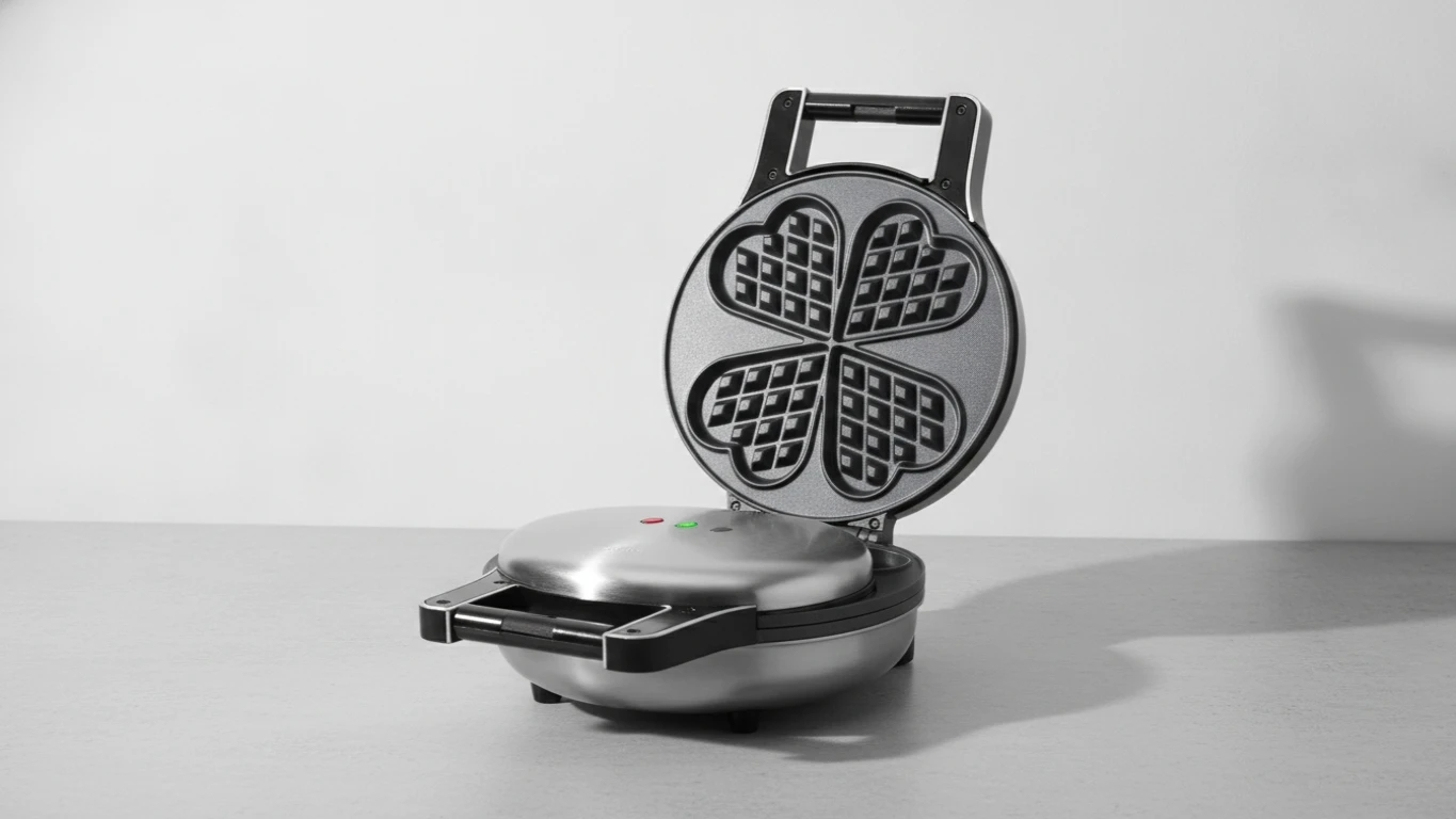 Non-Stick Heart-Shaped Waffle Maker
