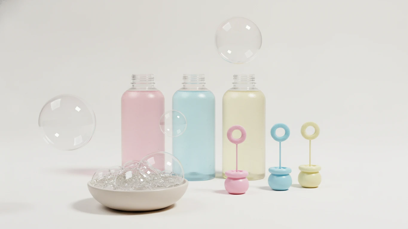Non-Toxic Lickable Bubble Set