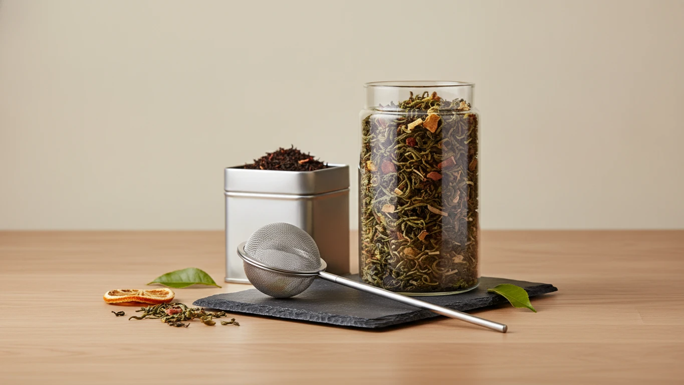 Organic Loose Leaf Tea and Infuser Gift Set