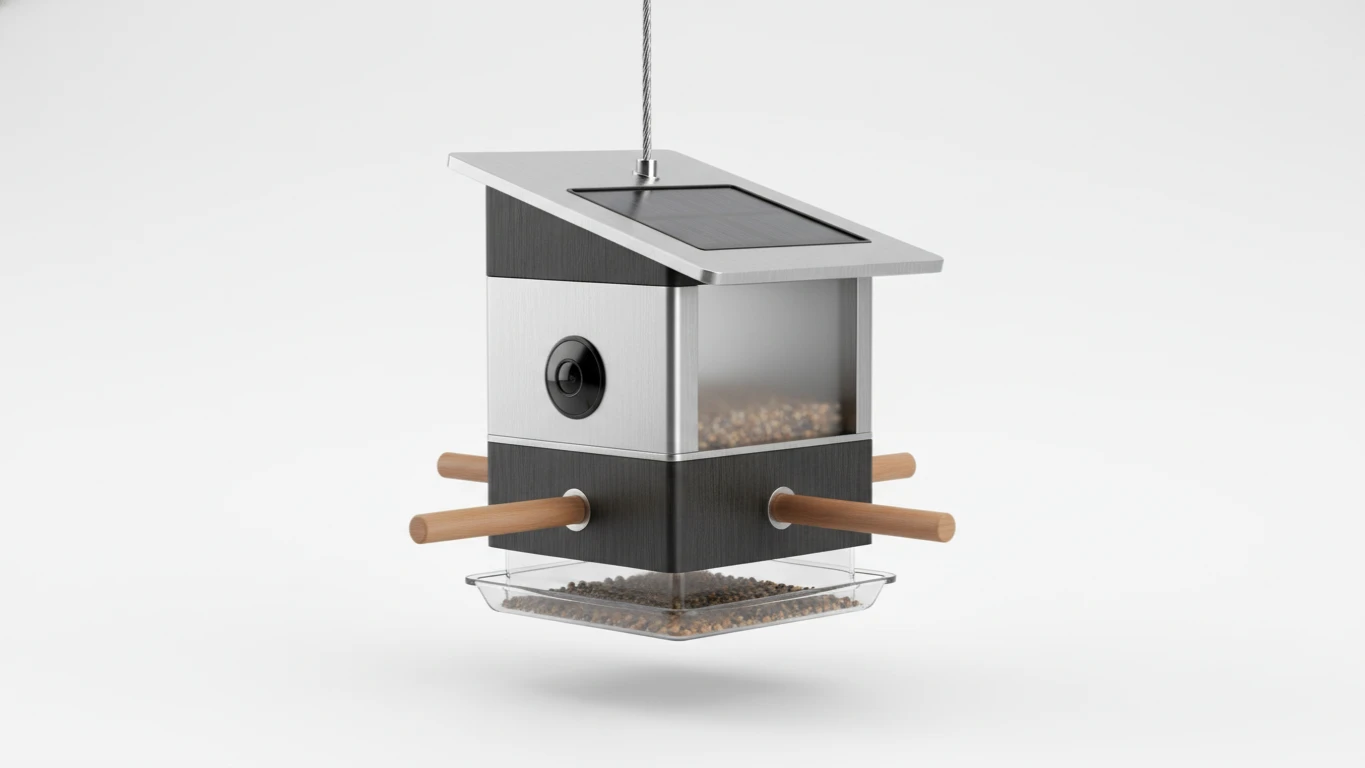 Outdoor Bird Feeder with Integrated Camera