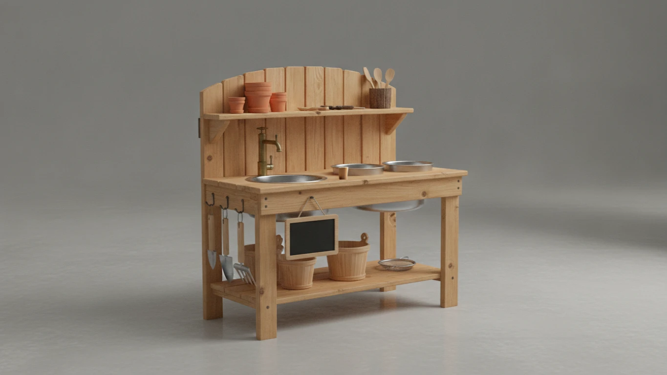 Outdoor Wooden Mud Kitchen