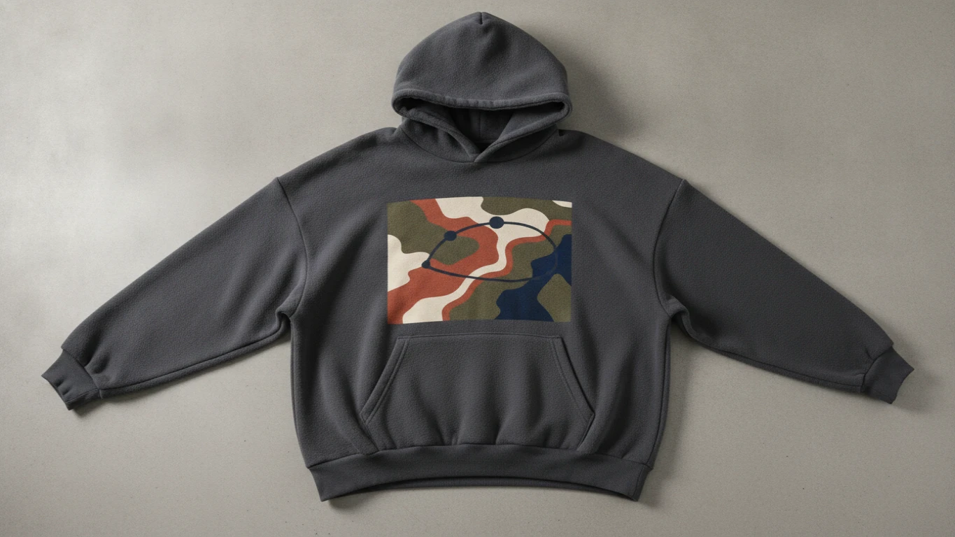 Oversized Fleece Graphic Hoodie