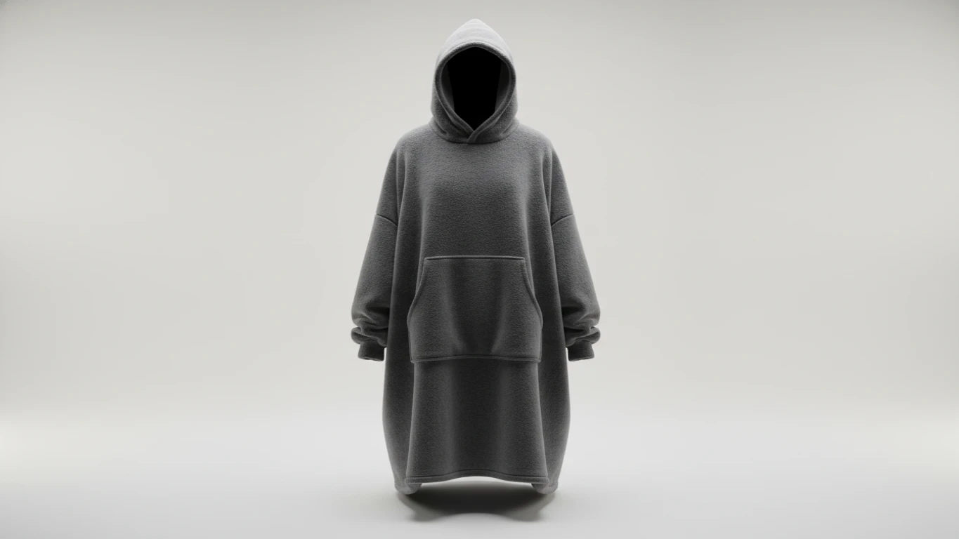 Oversized Wearable Hooded Fleece Blanket