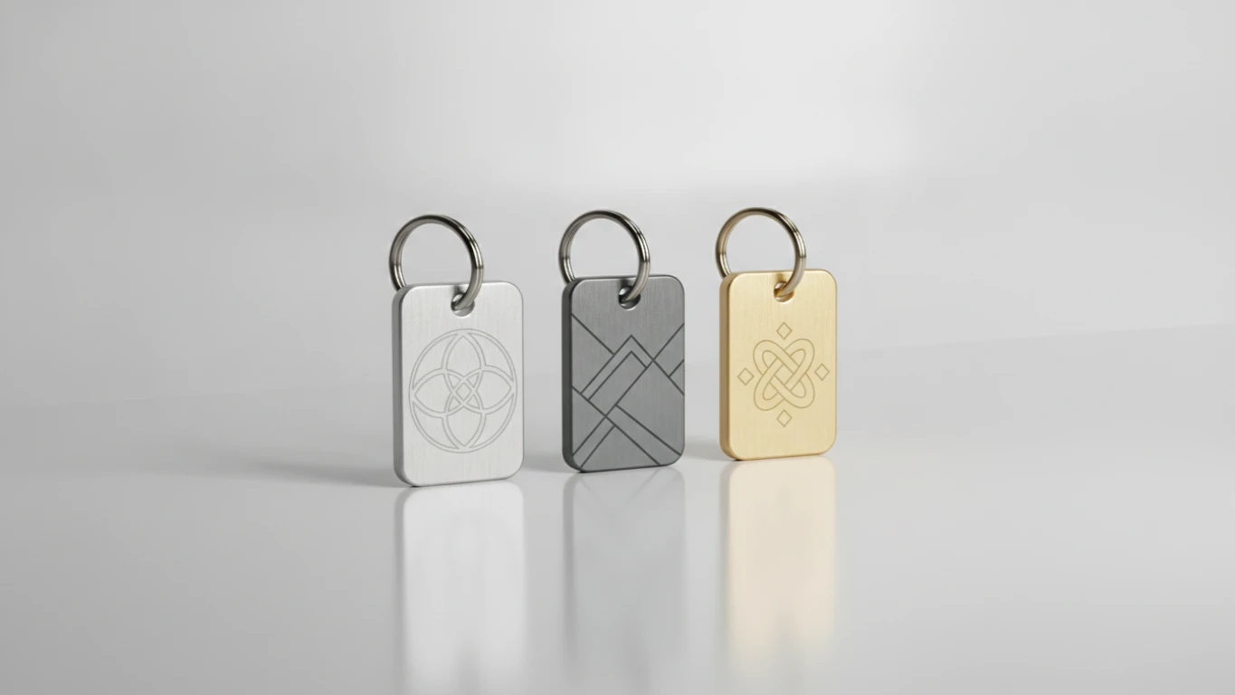 Personalized Aluminum Keyring Set