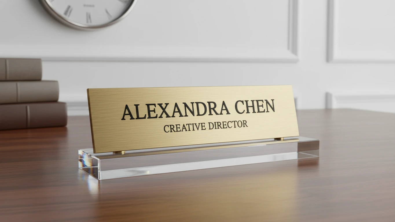 Personalized Desktop Nameplate