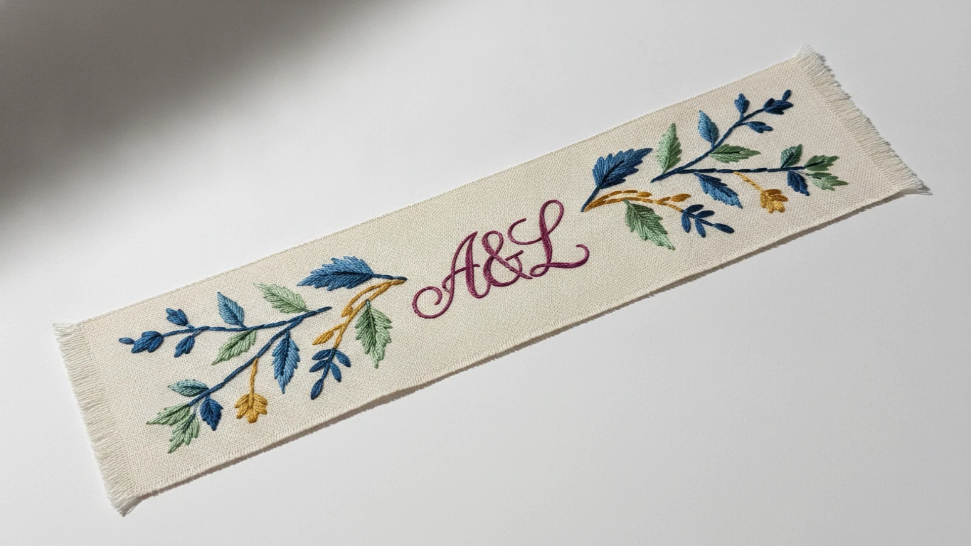 Personalized Hand-Embroidered Page Marker