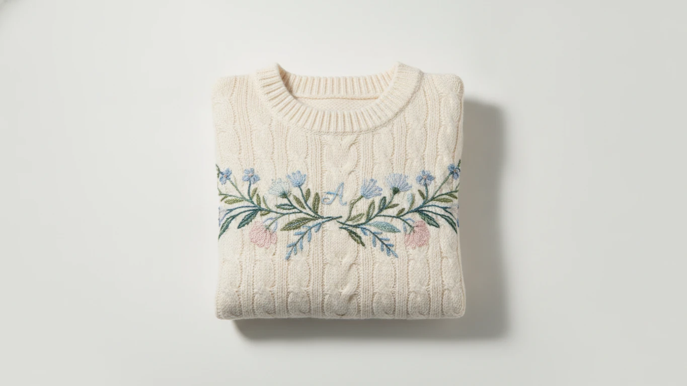 Personalized Hand-Embroidered Sweater