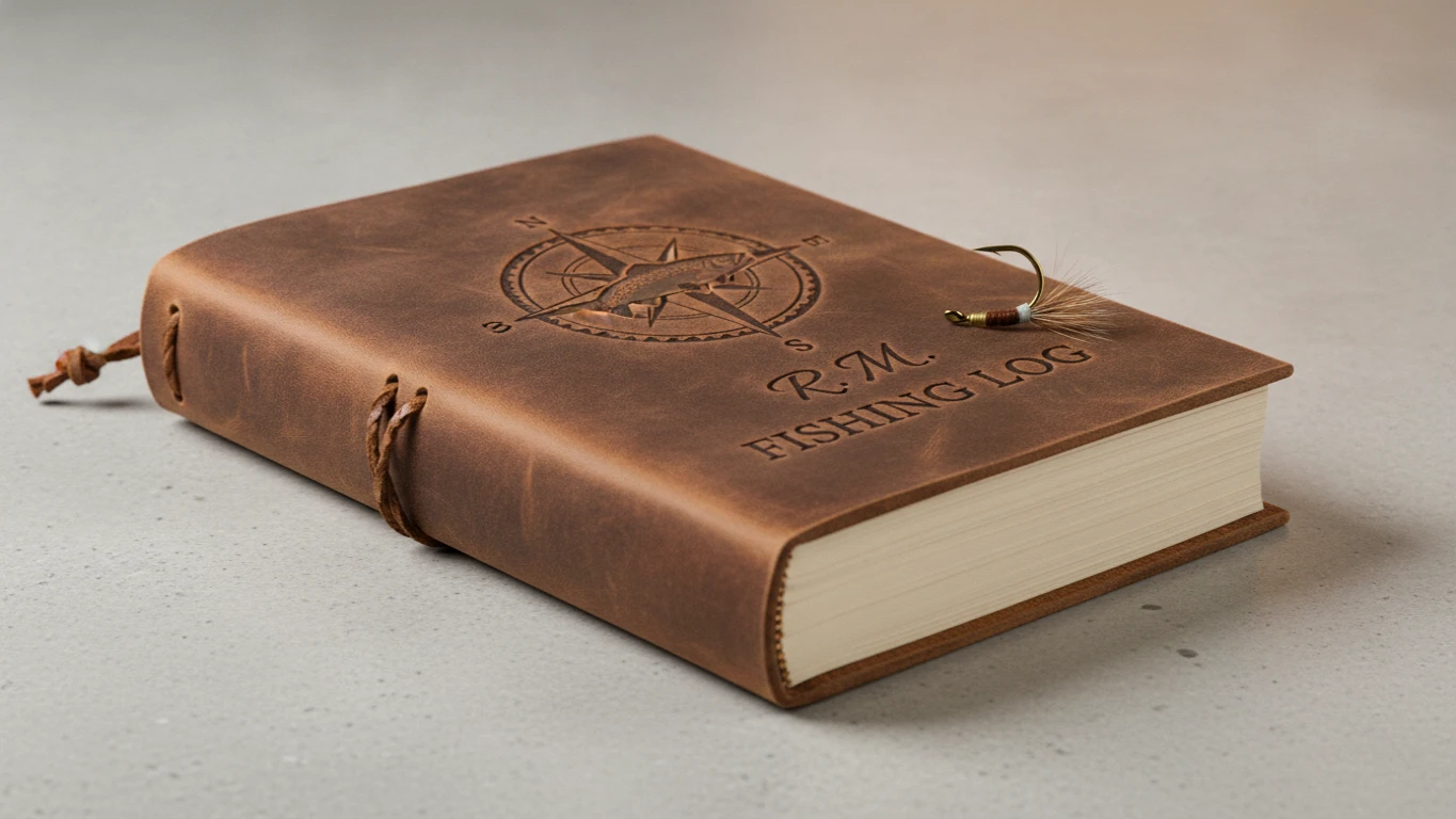 Personalized Leather Fishing Log Book