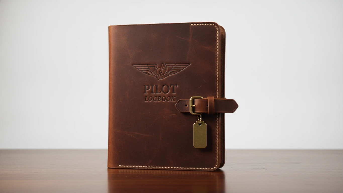 Personalized Leather Pilot Logbook