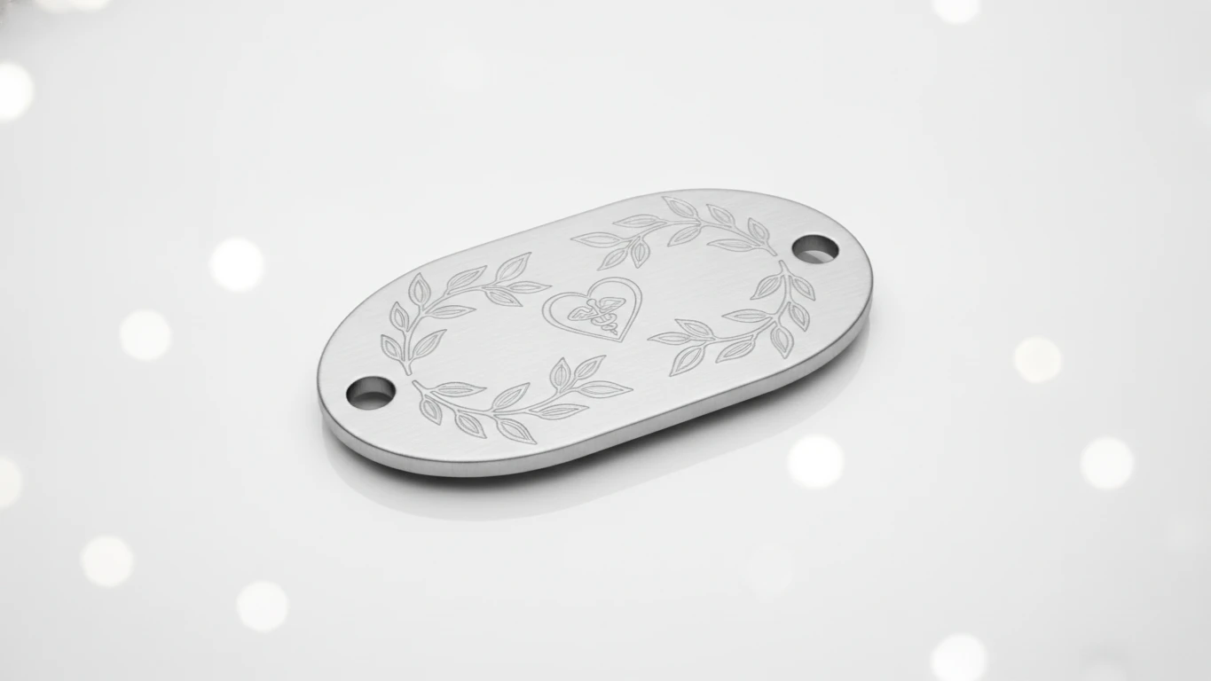 Personalized Metal Stethoscope Identification Tag