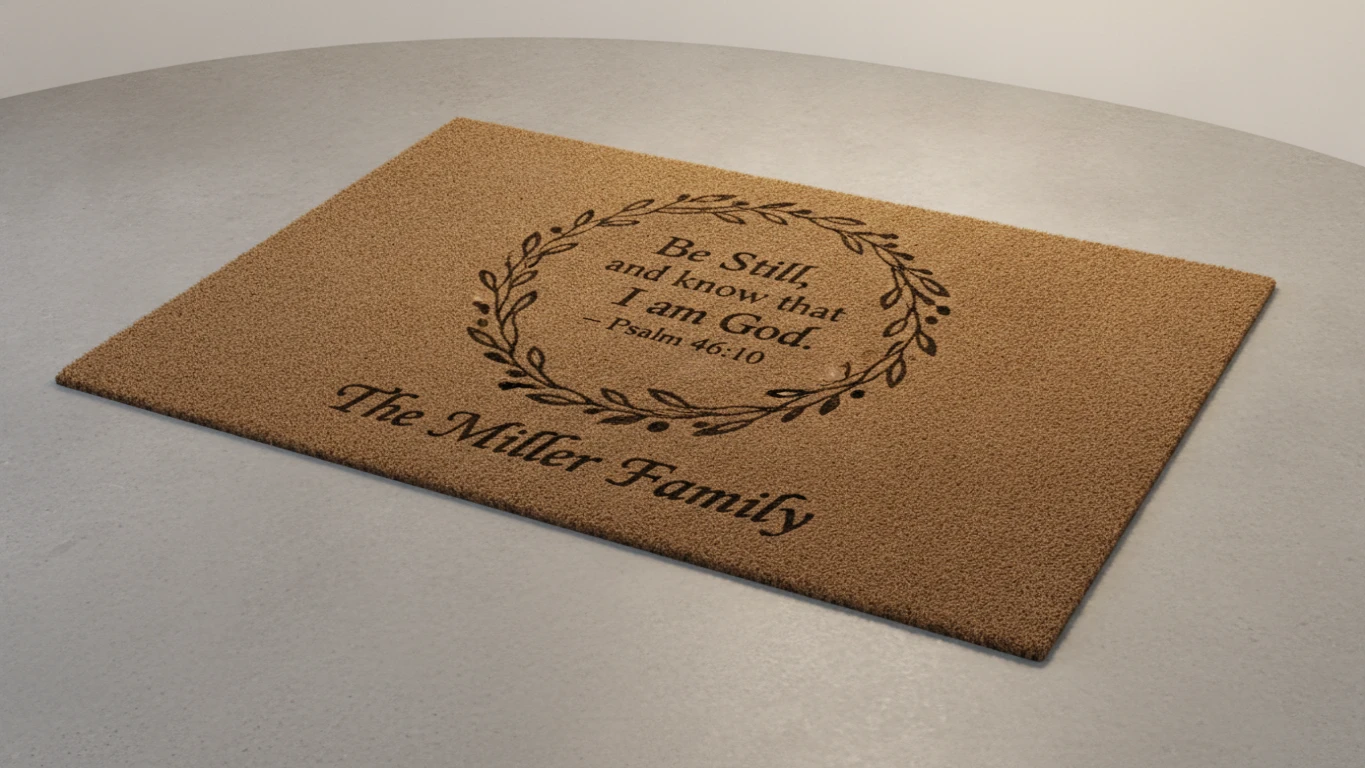 Personalized Scripture Verse Doormat