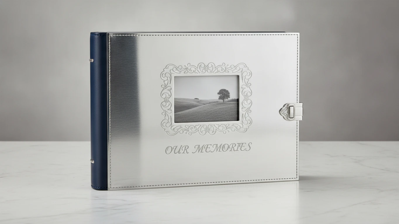 Personalized Silver-Plated Photo Album