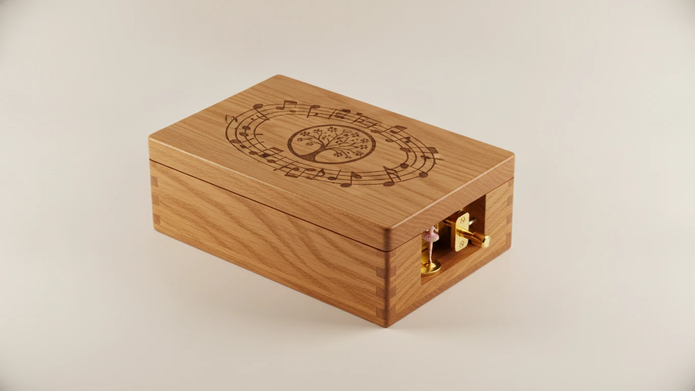 Personalized Wood-Engraved Music Box