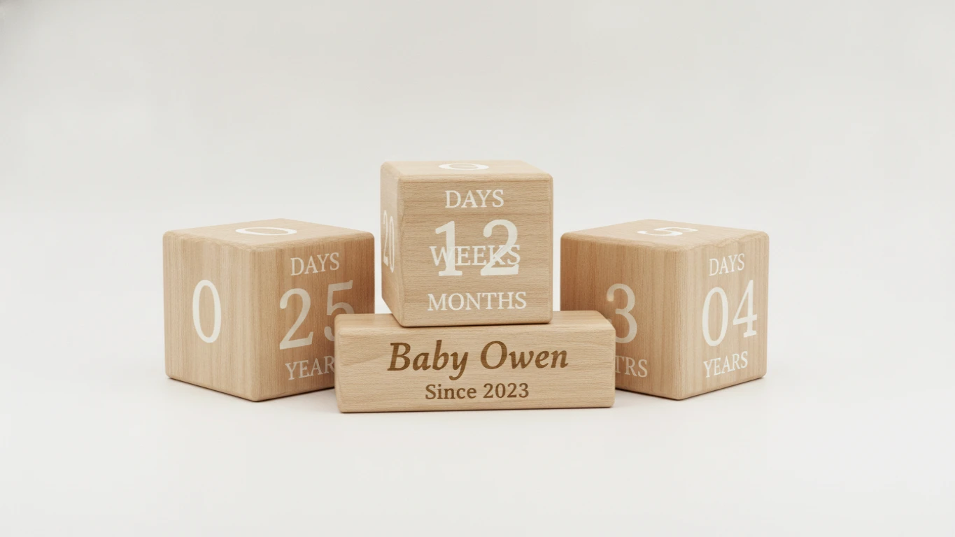 Personalized Wood Milestone Blocks