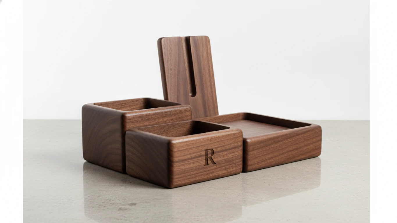 Personalized Wooden Desk Organizer