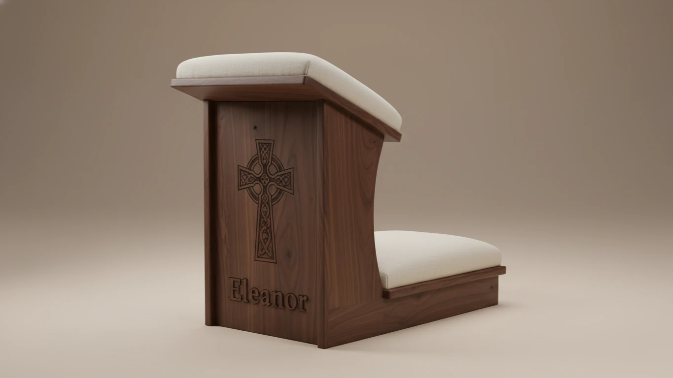 Personalized Wooden Prayer Bench