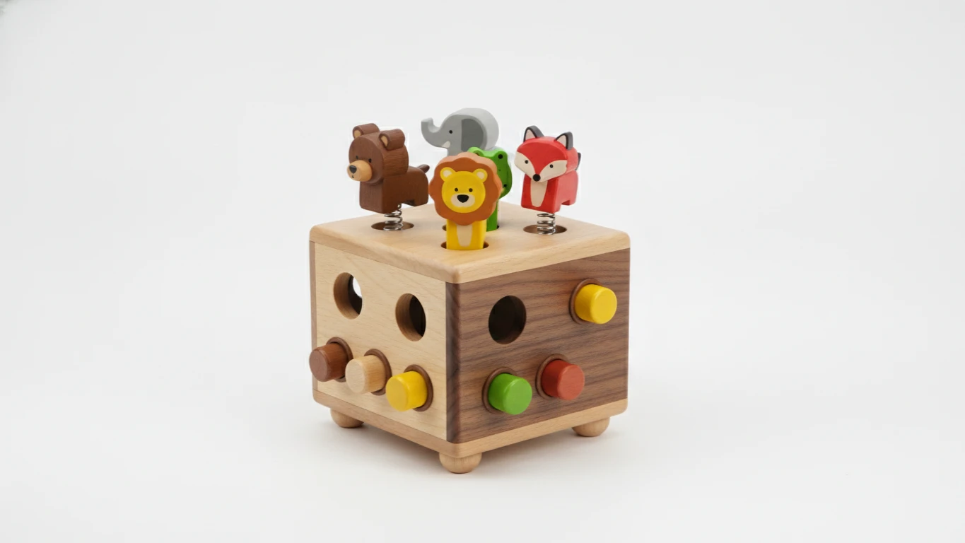 Pop-Up Wooden Interaction Toy