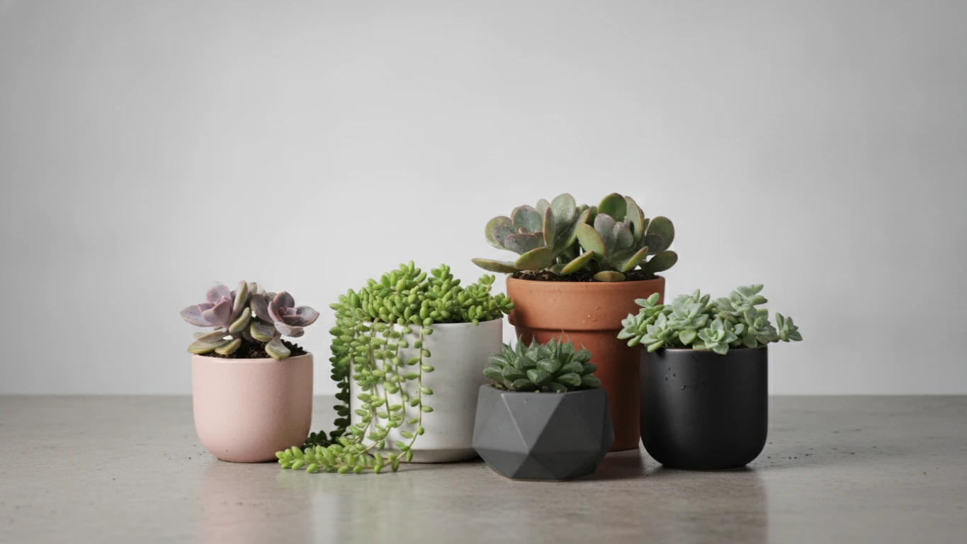 Potted Live Succulent Collection