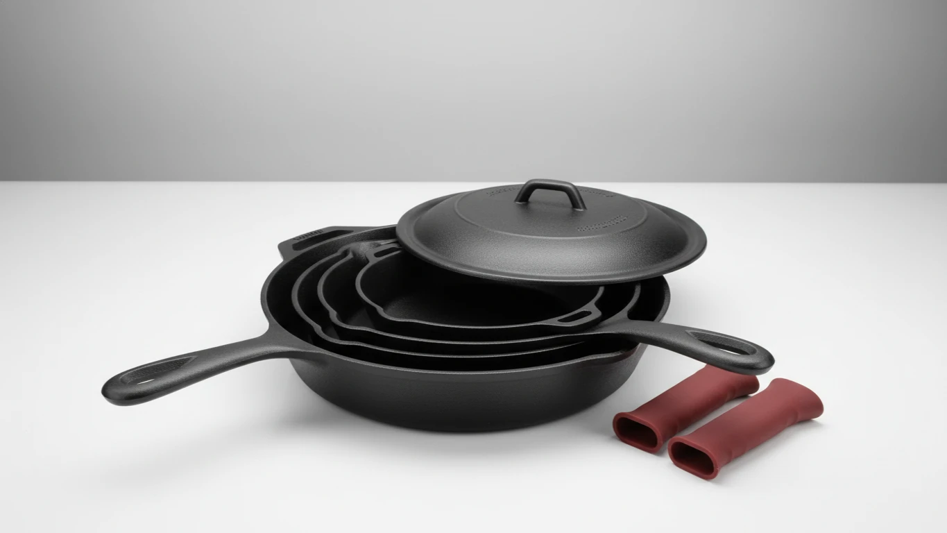 Pre-Seasoned Cast Iron Skillet Set