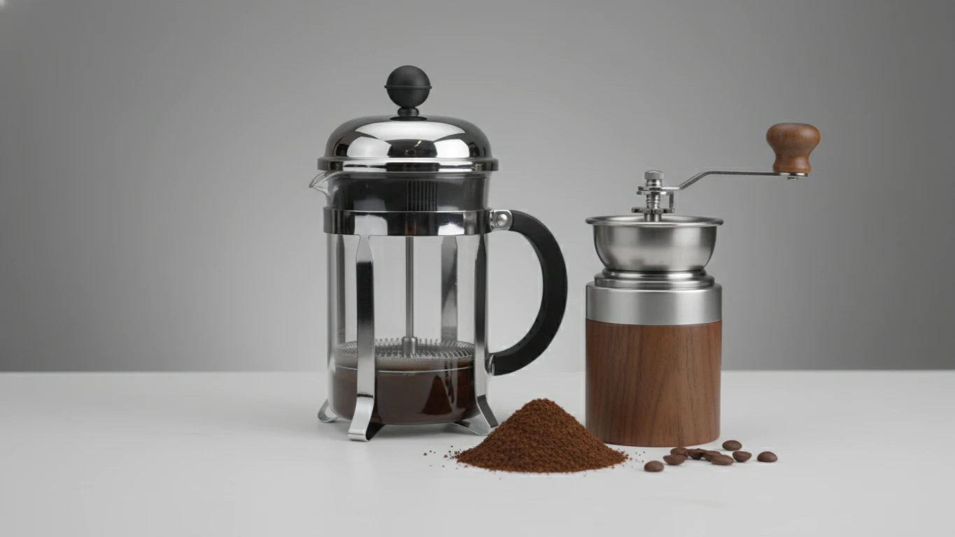 Premium French Press Coffee and Grinder Set