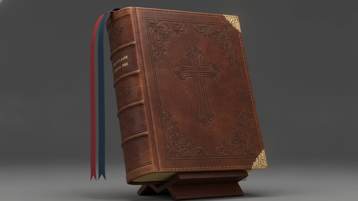 Premium Leather-Bound Heirloom Family Bible