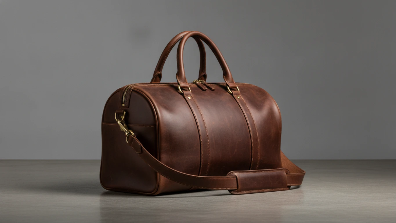 Premium Leather Football Travel Bag