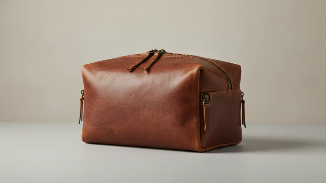 Premium Leather Toiletry Bag