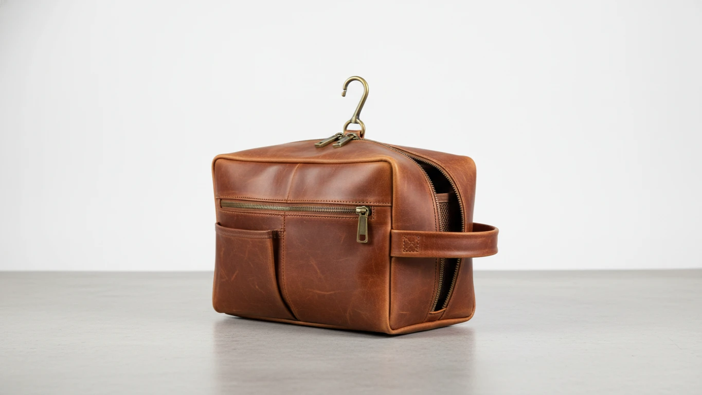 Premium Leather Toiletry and Travel Organizer
