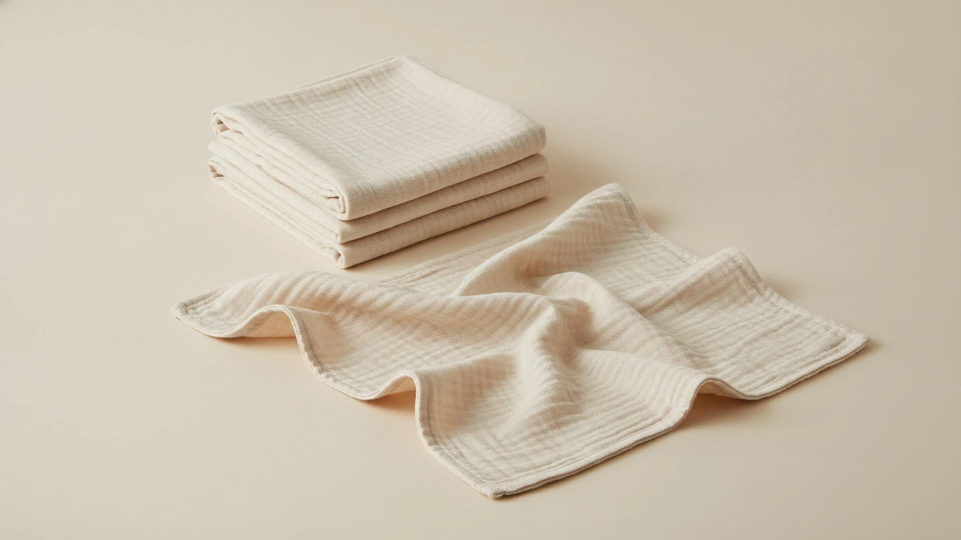 Premium Organic Muslin Burp Cloths