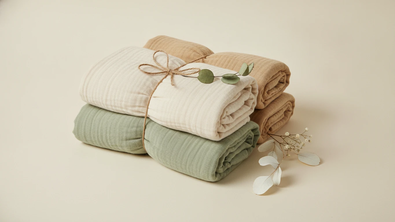 Premium Organic Muslin Swaddle Set