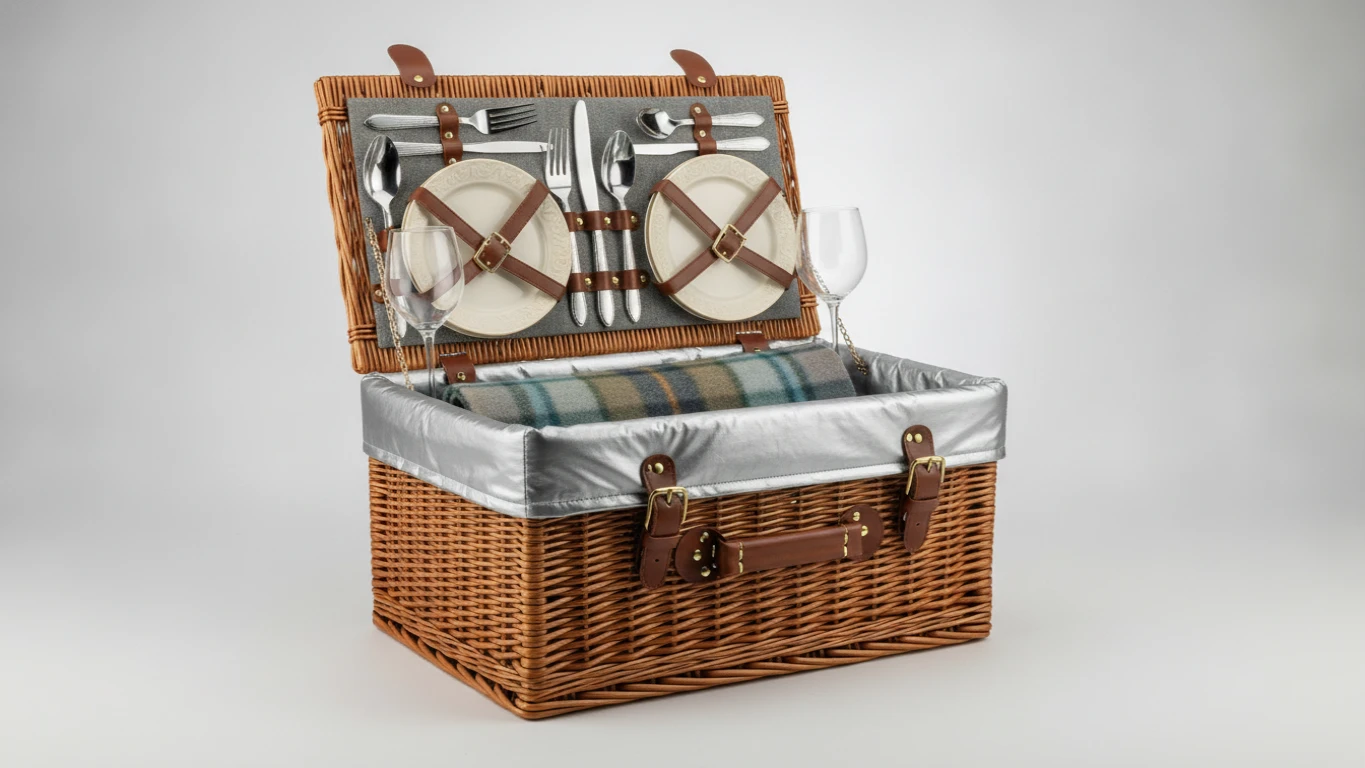 Premium Picnic Hamper with Insulated Liners