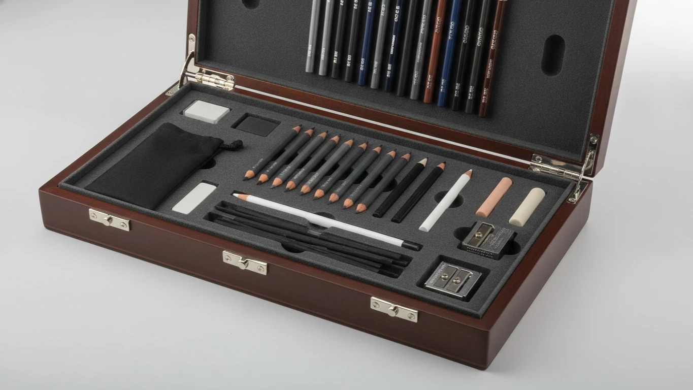 Professional-Grade Sketching and Charcoal Set