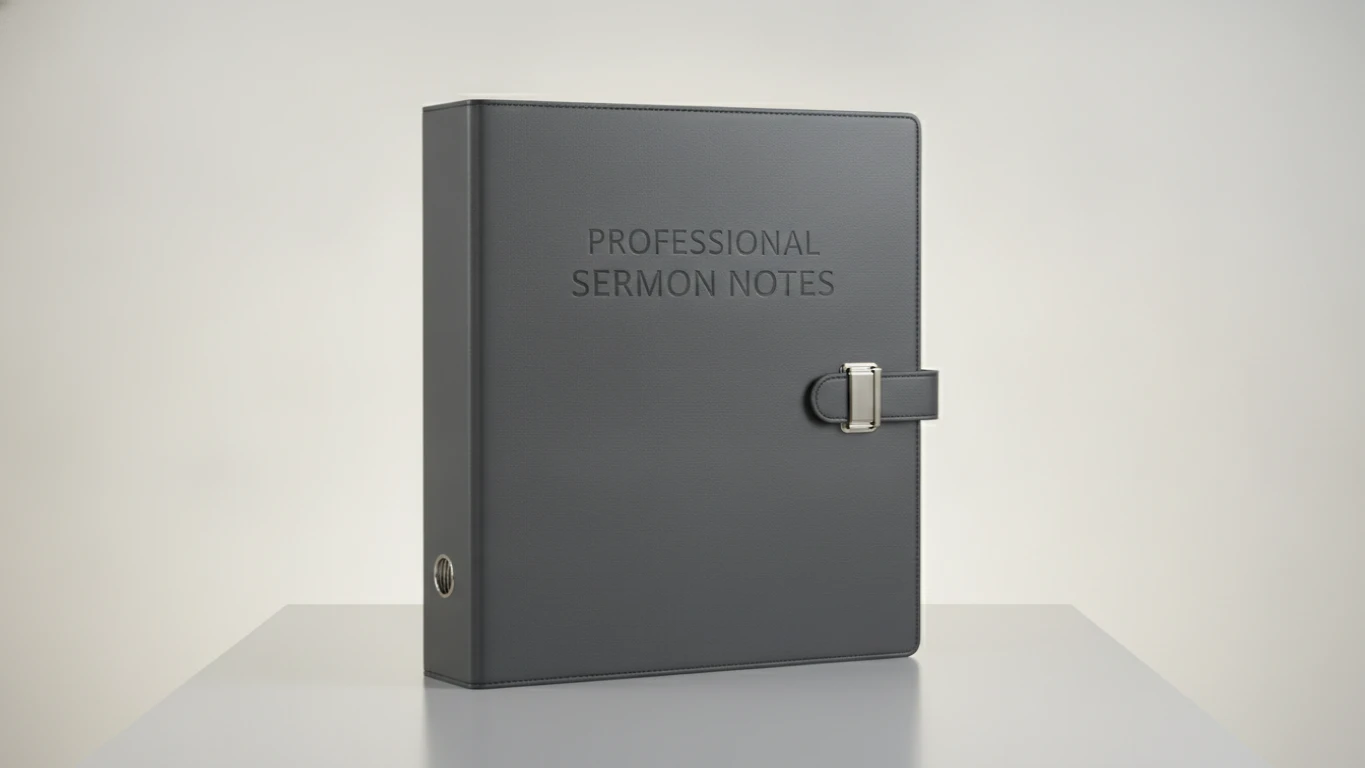 Professional Sermon Notes Binder