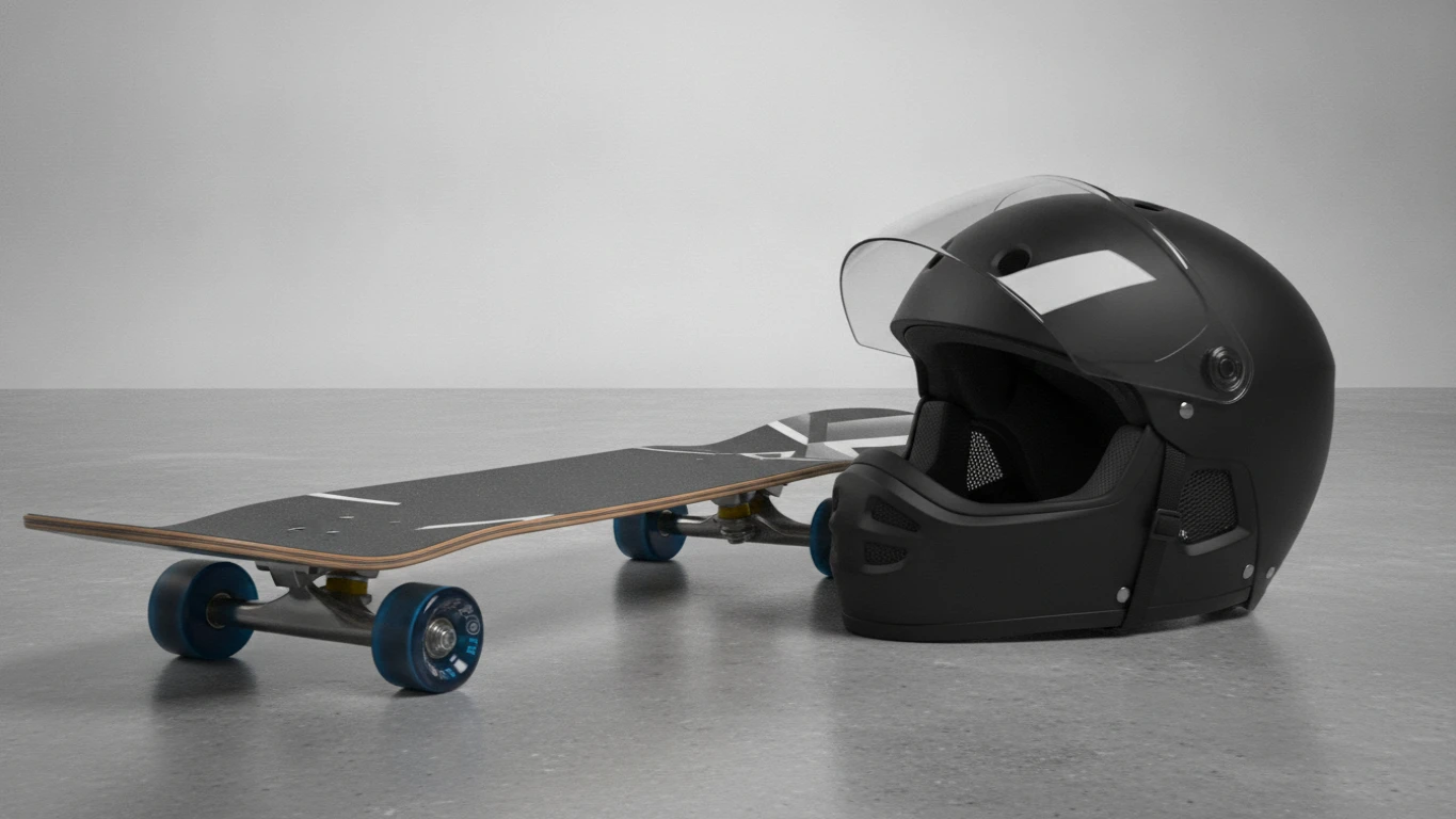 Professional Skateboard with Helmet