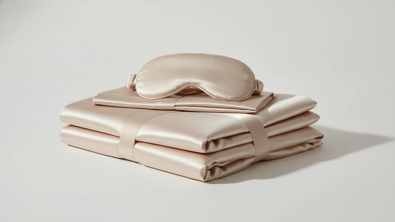 Pure Silk Bedding and Sleep Mask Set