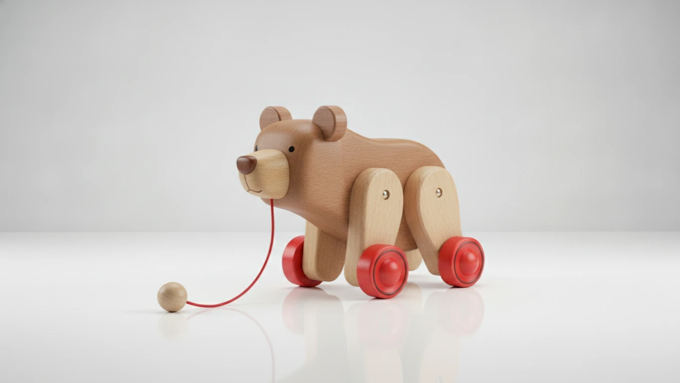 Push and Pull Wooden Animal