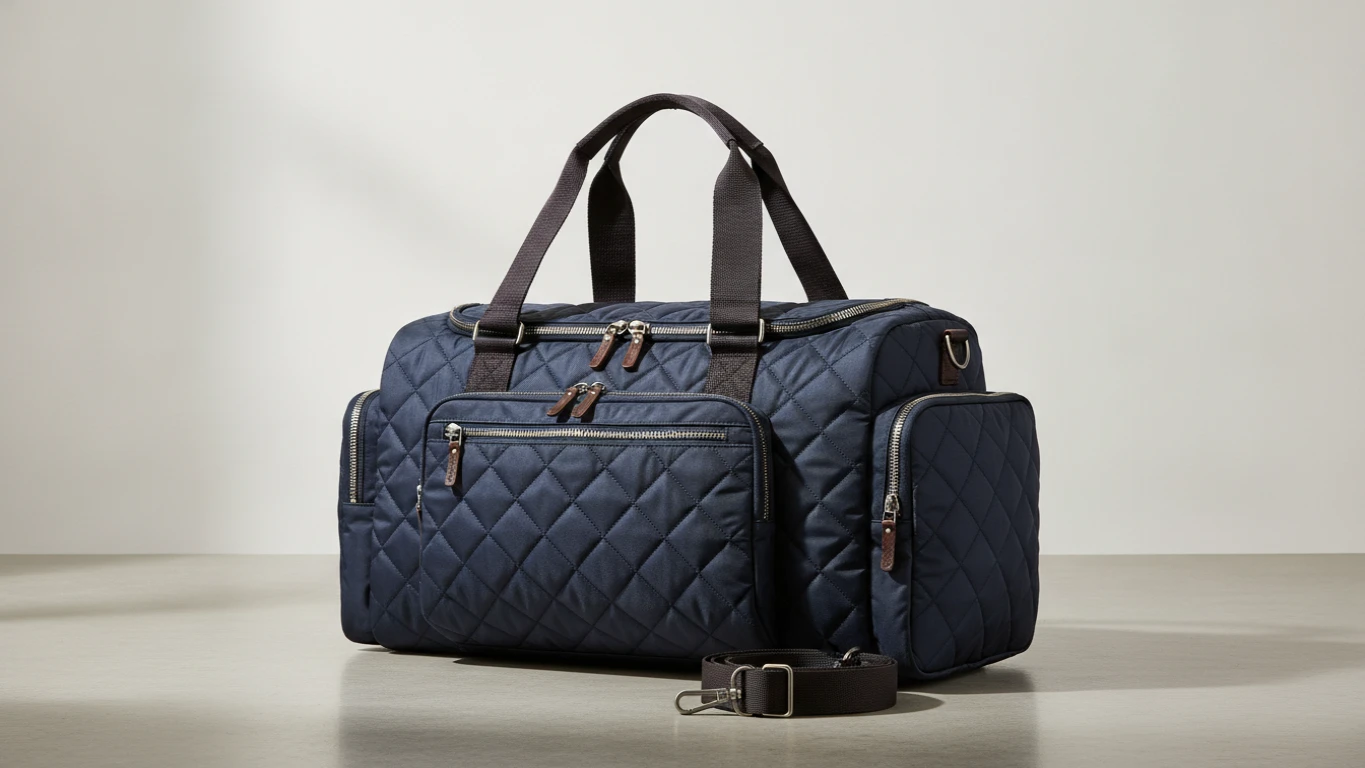 Quilted Multi-Compartment Duffle Bag