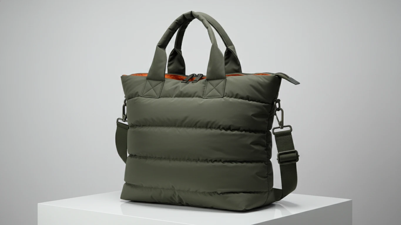 Quilted Puffer Tote Bag