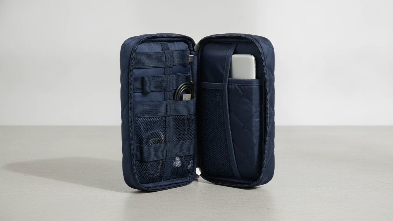 Quilted Travel Tech Organizer