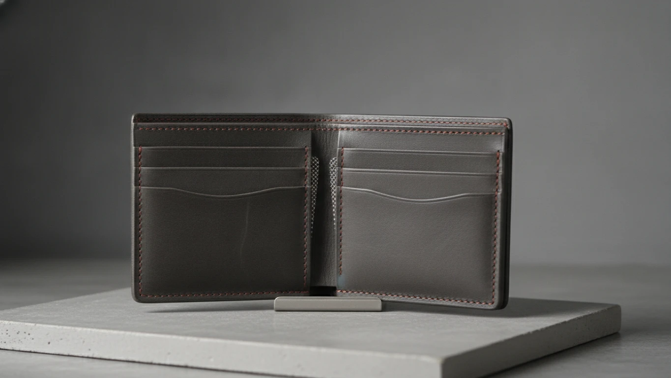 RFID-Blocking Slim Leather Wallet